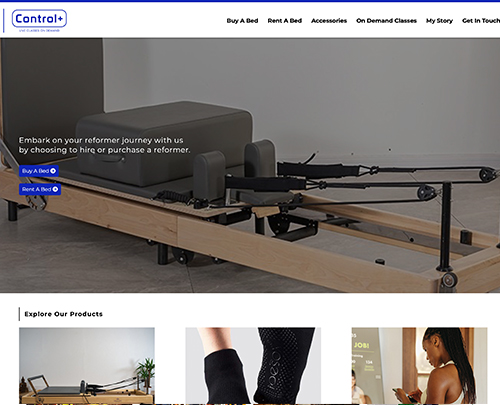 Control Plus Reformer at Home Pilates - Paperback Designs Website Portfolio
