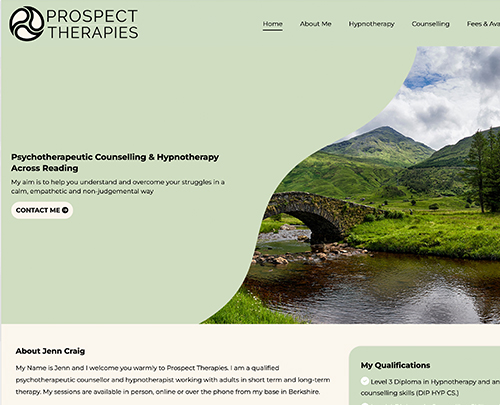 Prospect Therapies Reading, Paperback Designs Website Portfolio