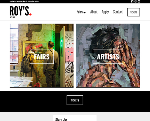 Art fair In london - Paperback Designs Website Portfolio