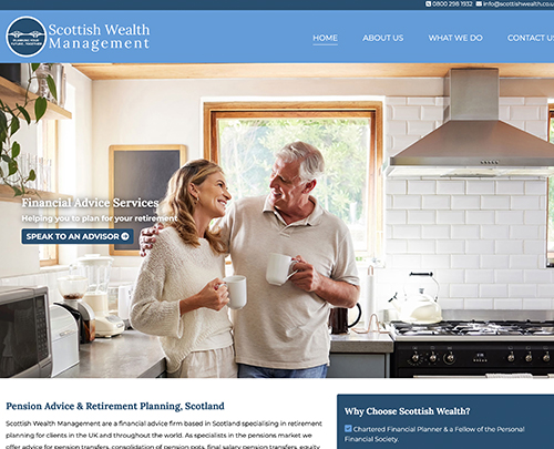 Scottish Wealth Management, Paperback Designs Website Portfolio